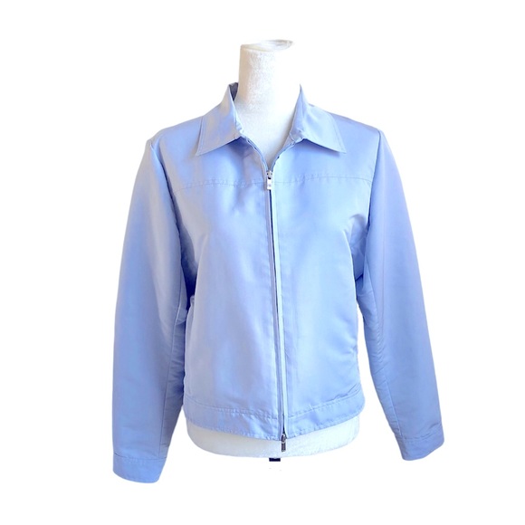 Ralph Lauren Blue Label Baby Blue Zip Up Long Sleeve Golf Jacket Women’s L - Picture 1 of 13